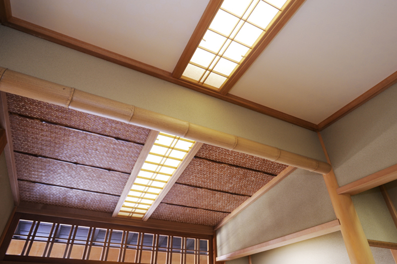 欄間、引戸、網代天井