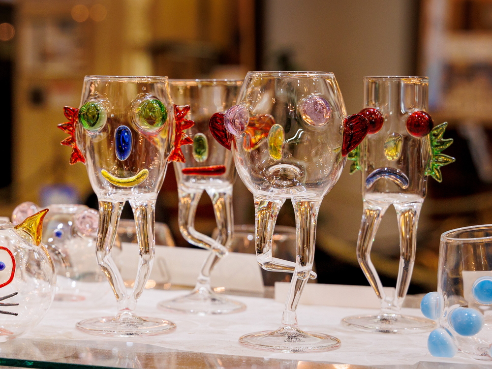 ラグーナ・ムラノ☆ベネチアンペアグラス☆24金装飾 未使用・美品