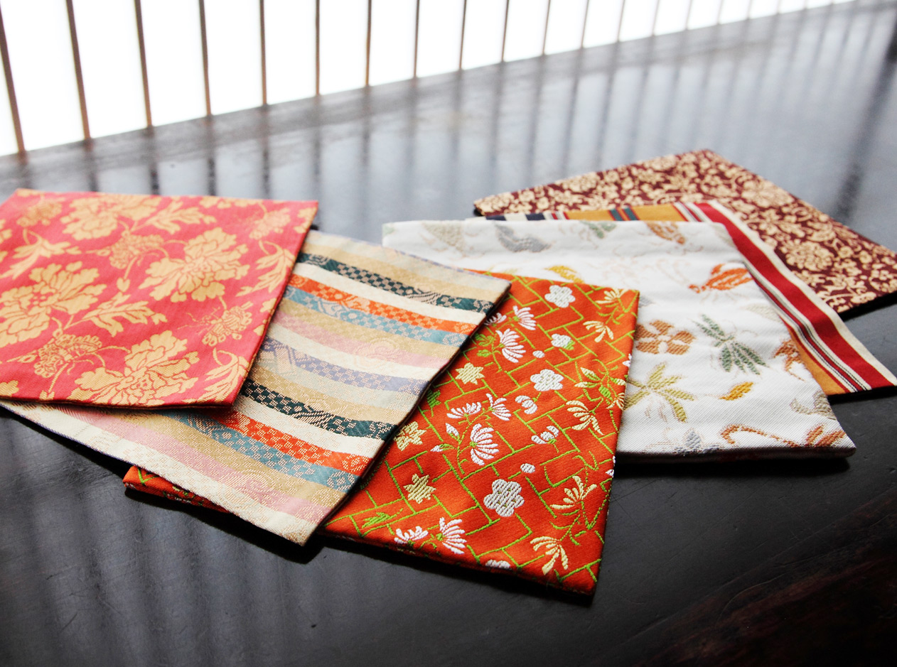 茶道具】帛紗・北村徳斎 ／極上・朱 未使用品