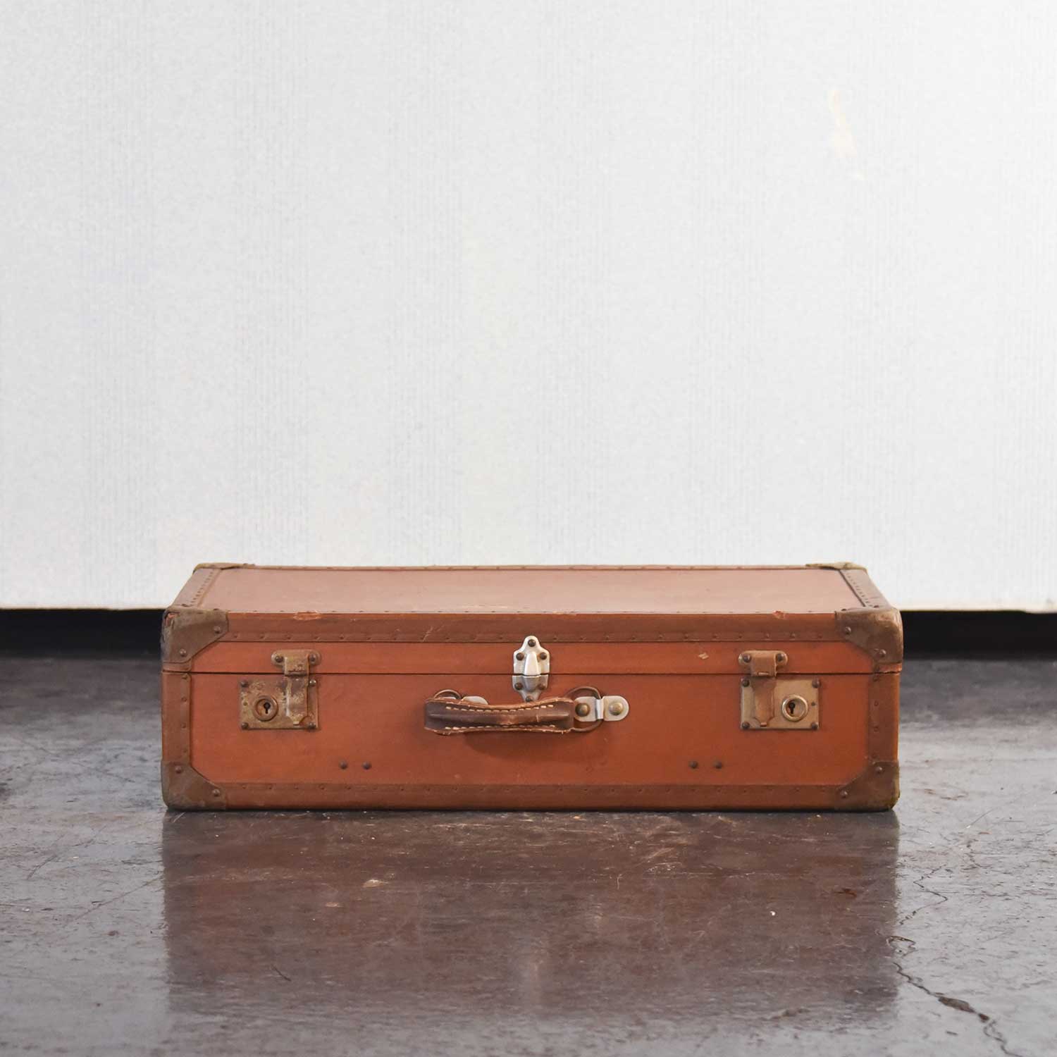 英国アンティーク古木トランクケース/スーツケース/テーブル机(74-307