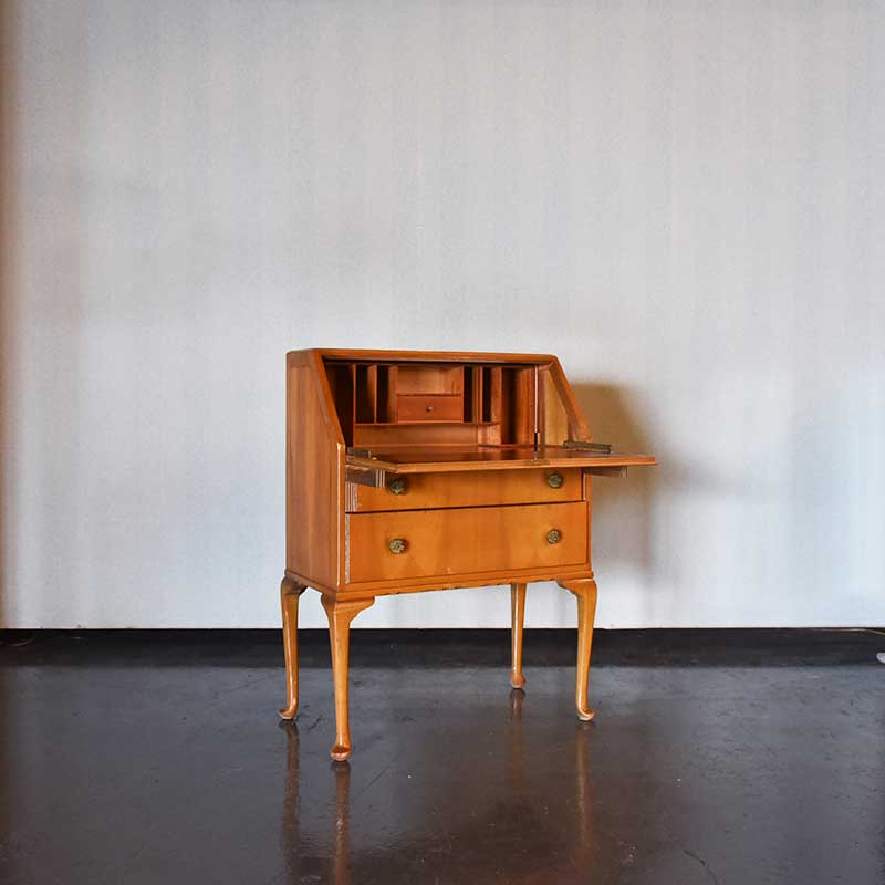 アンティークライティングビューローデスクチェスト猫足ビンテージ