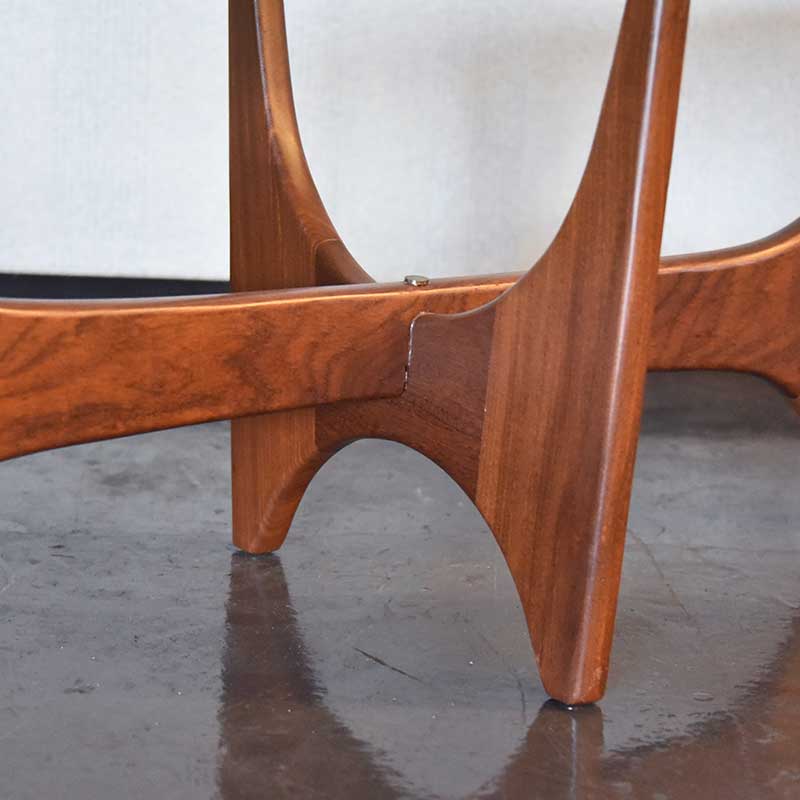 ヴィンティージ ミッドセンチュリー ガラストップ センターテーブル