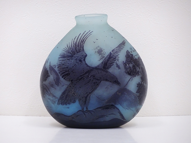 ミューラー兄弟作（Muller Freres) ガラス花瓶【ミューラー兄弟作