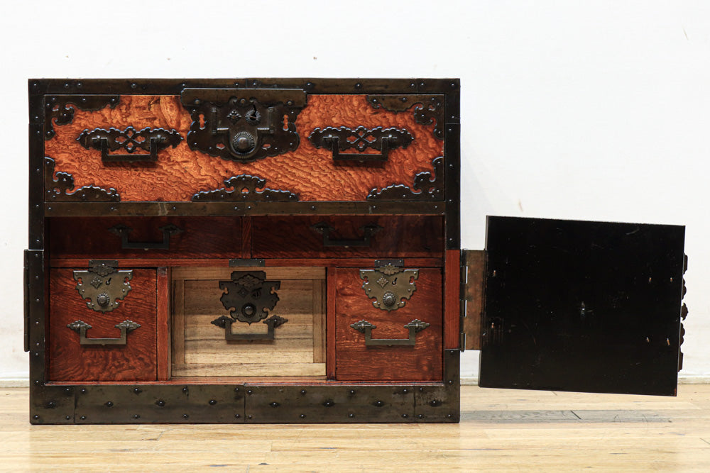 古箪笥風) 和箪笥 船箪笥 枕箪笥 兜金具 厚手鉄具 整理箪笥