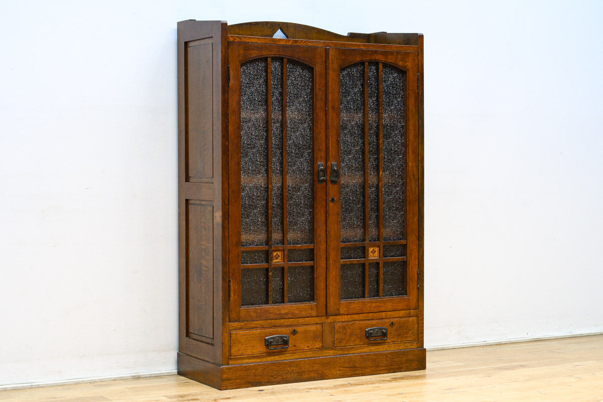 昭和レトロ‼ダイヤガラスが煌めくお洒落な本棚 BB3231 – 古福庵