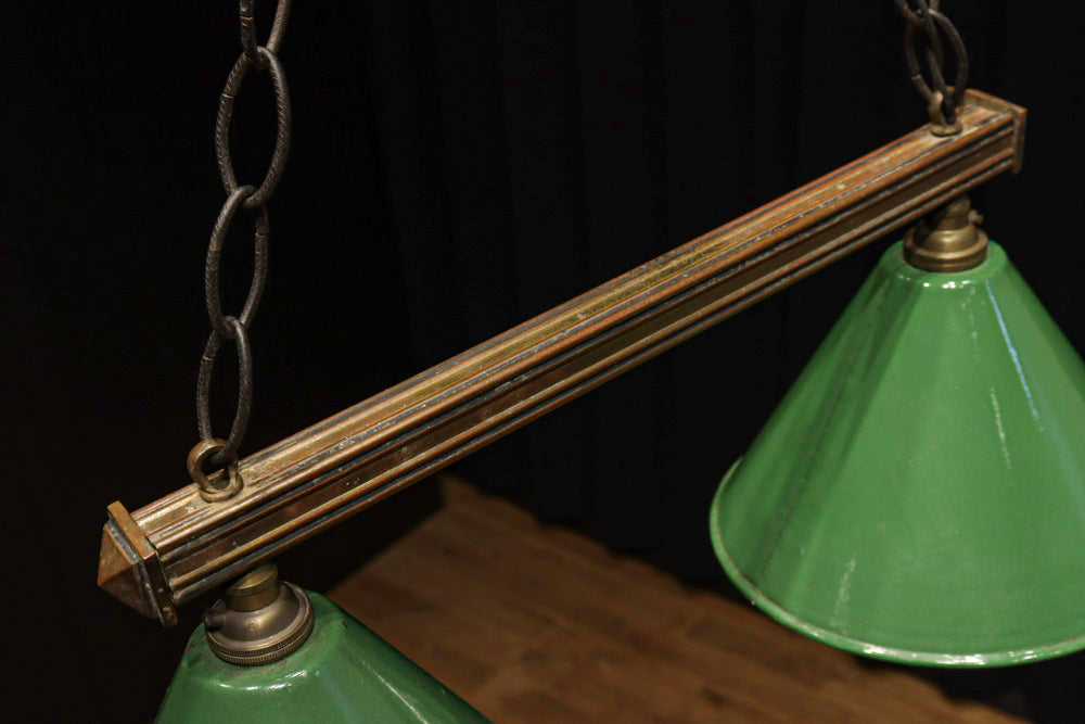 レトロモダン!! グリーンの笠がお洒落な2灯式電笠 DC4683 – 古福庵