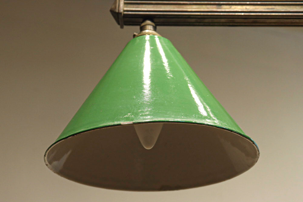 大正ロマン 緑変形電笠 電気スタンド ガラス 照明 灯り アンティーク