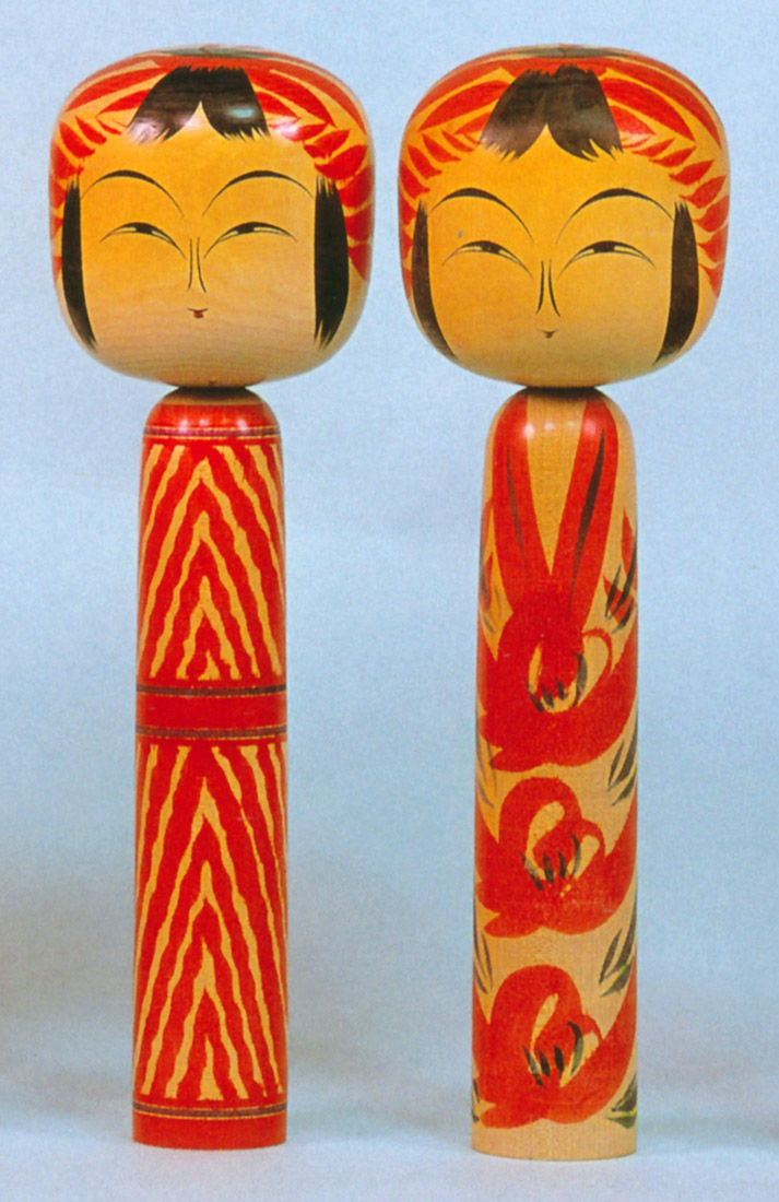 こけし おかめさん ひょっとこ 憲雄 2体セット 夫婦 伝統工芸品
