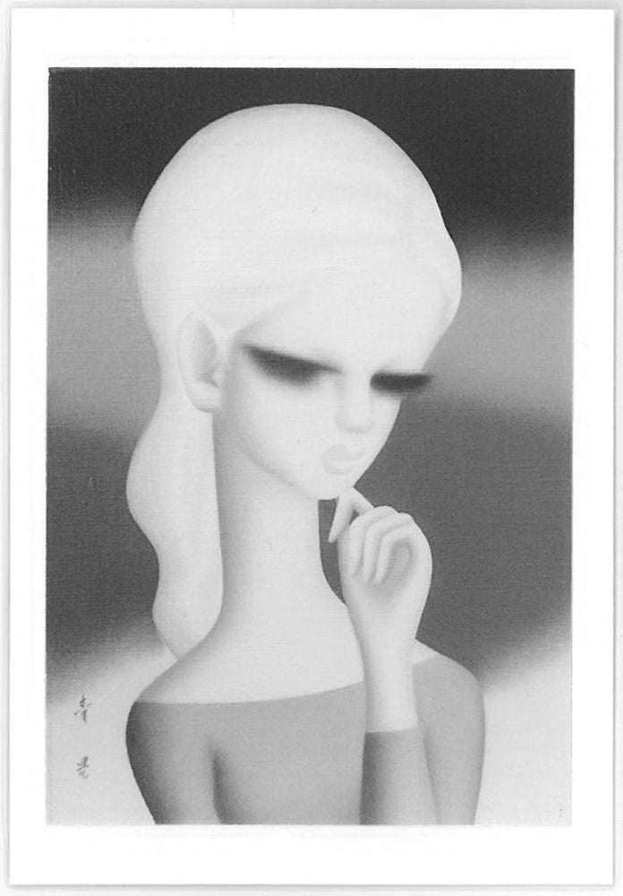 貴重 高橋五仙子 墨画『東堀』思い出の新潟百景 紙本 直筆本物保証