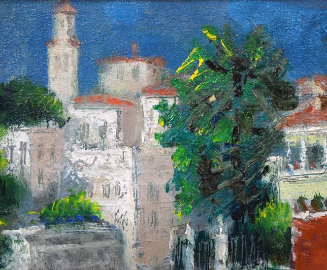 平賀亀祐「ベニス」油絵・F3号 絵画買取・販売の小竹美術