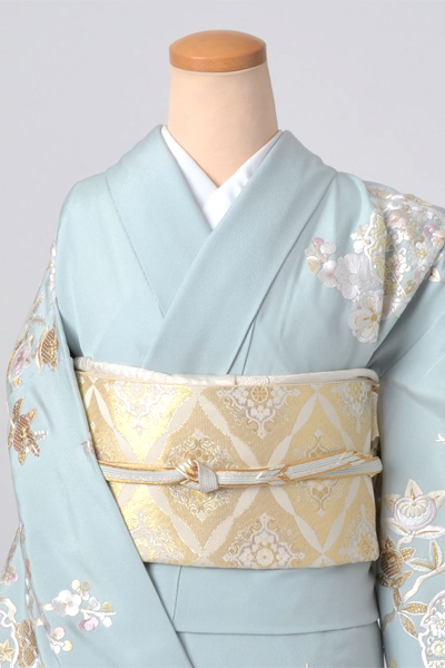 訪問着［青磁色の雪輪模様］｜着物レンタルあき (来店着付け無料・全国