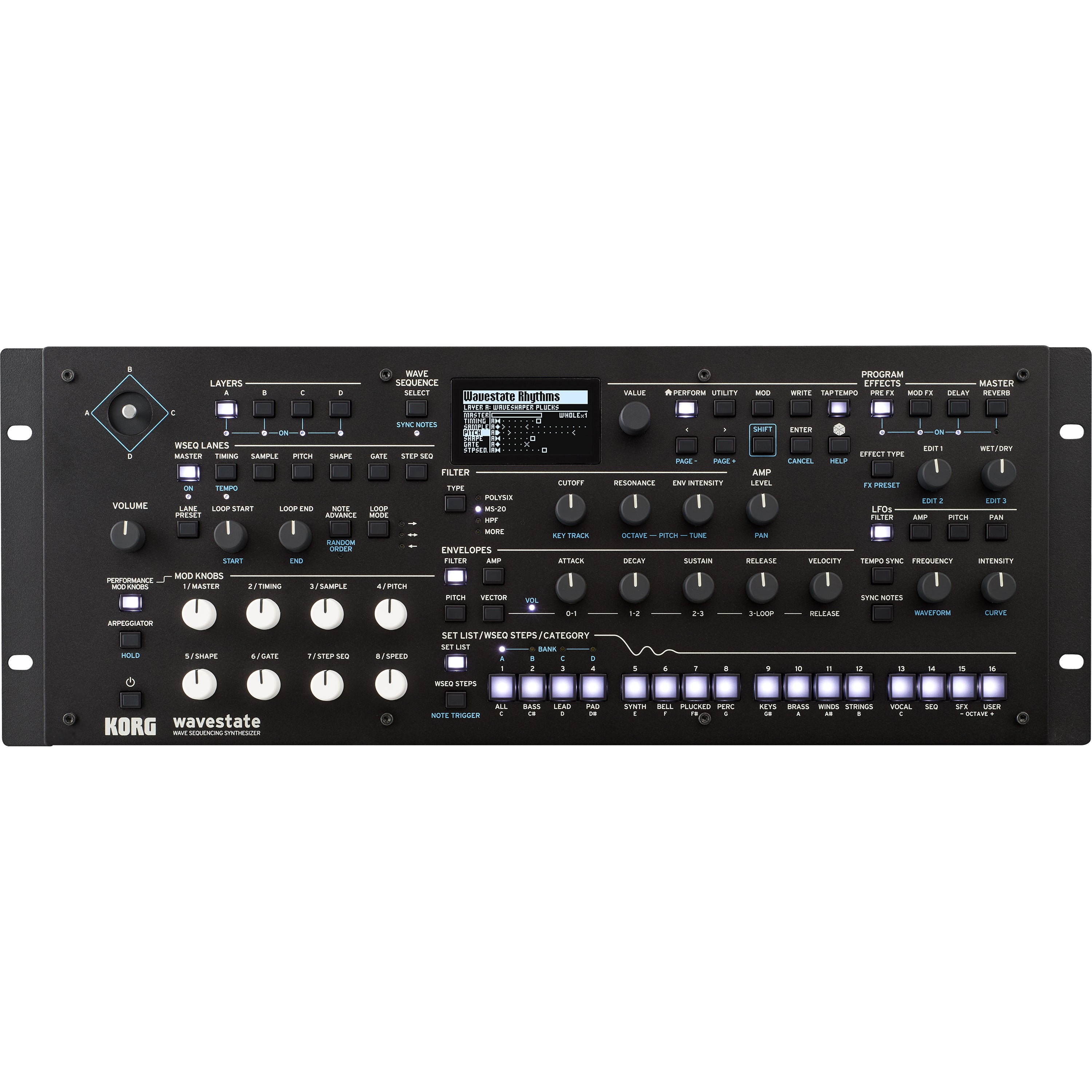 Korg Wavestate Module Wave Sequencing Synthesizer CONTROLLER RIG