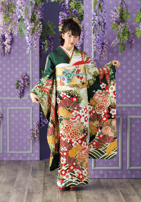振袖セット一式緑