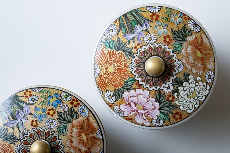 九谷焼窯元 九谷光仙窯 九谷焼 九谷光仙造 金襴手 雲龍文 香炉 共箱