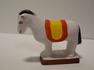 今戸焼 三すくみ 狐拳 キツネ 猟師 庄屋 土人形 置物 民芸品