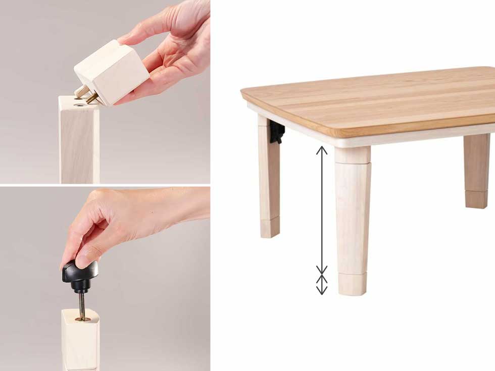 販売終了】家具調こたつ（布団セット）フラットヒーター80×80cmKTR