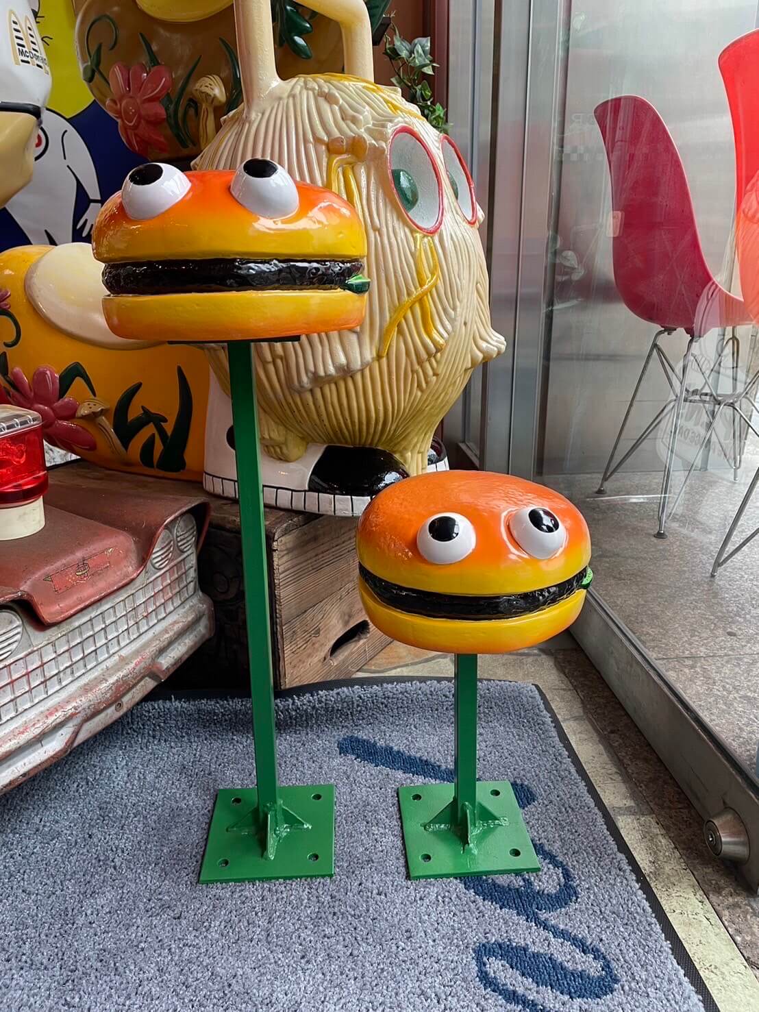 マクドナルド ハンバーガー パッチ➕台座 復刻品 マクドナルド