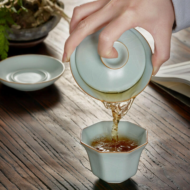 台灣豐子汝窯茶具蓋碗茶器-天青禪定150cc – 嵐雲茶業