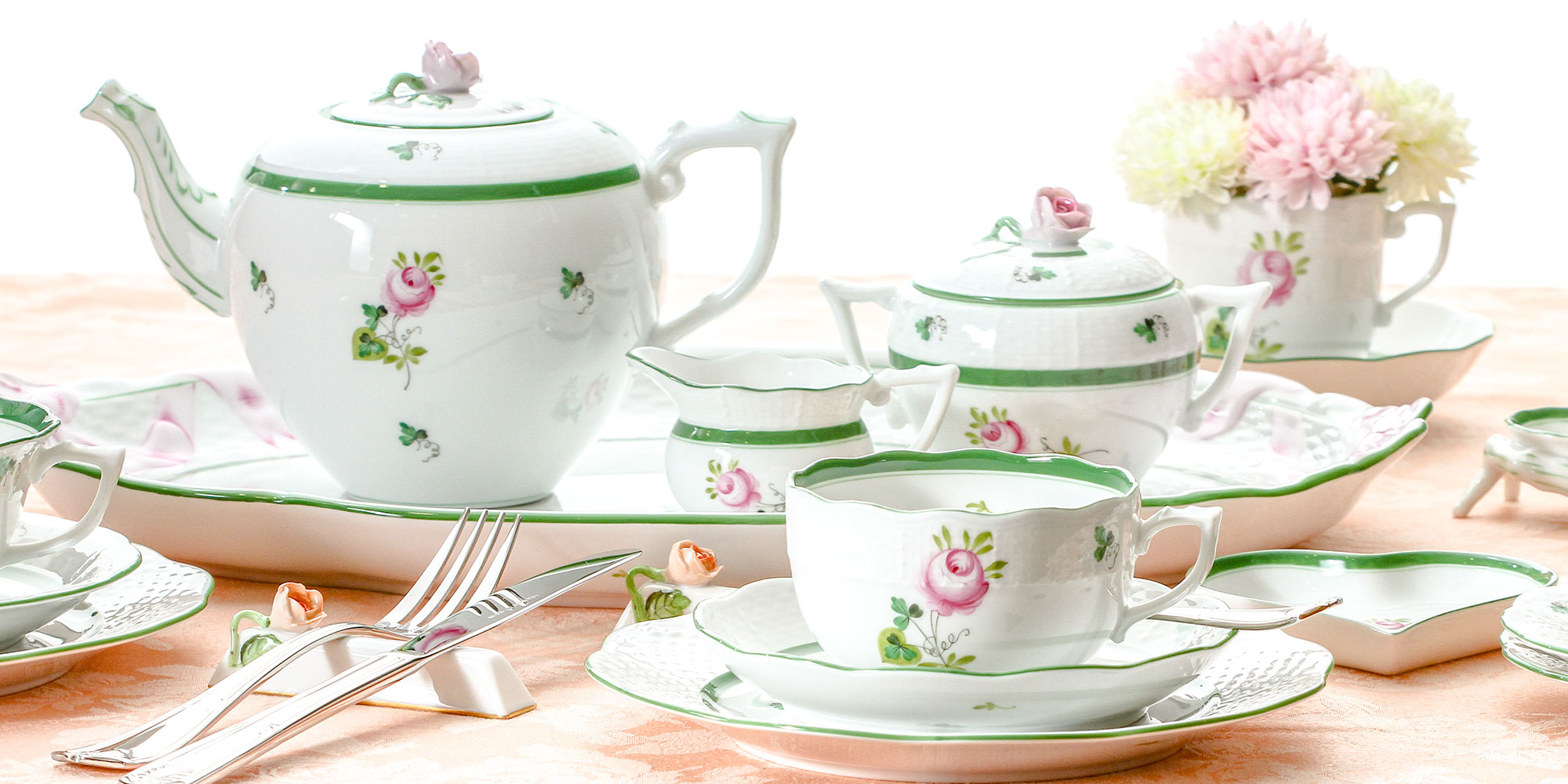 ヘレンド (HEREND) アポニーグリーン プレート 19cm 00517-0-00