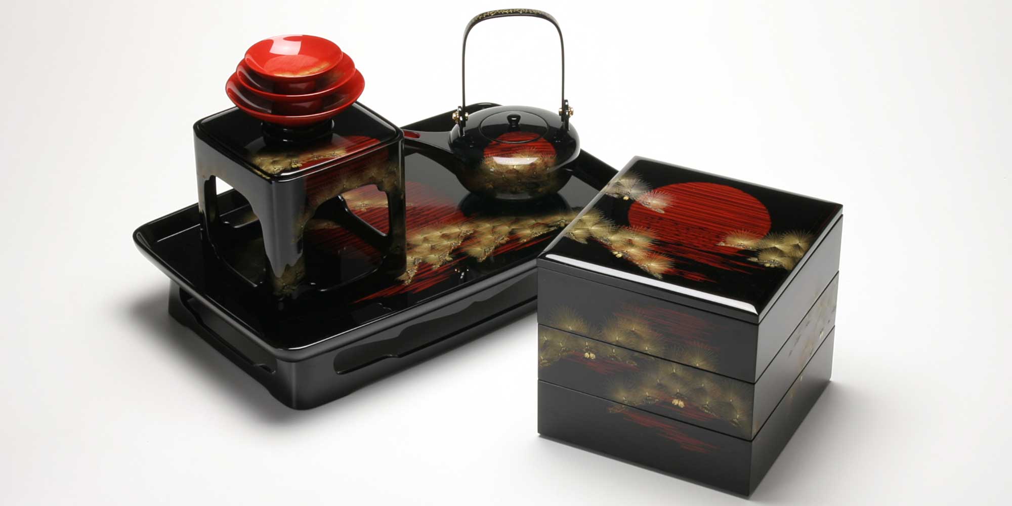 伝統工芸】輪島塗 湯呑揃え 山水 桜 松田良輝氏作 | ブランド洋食器