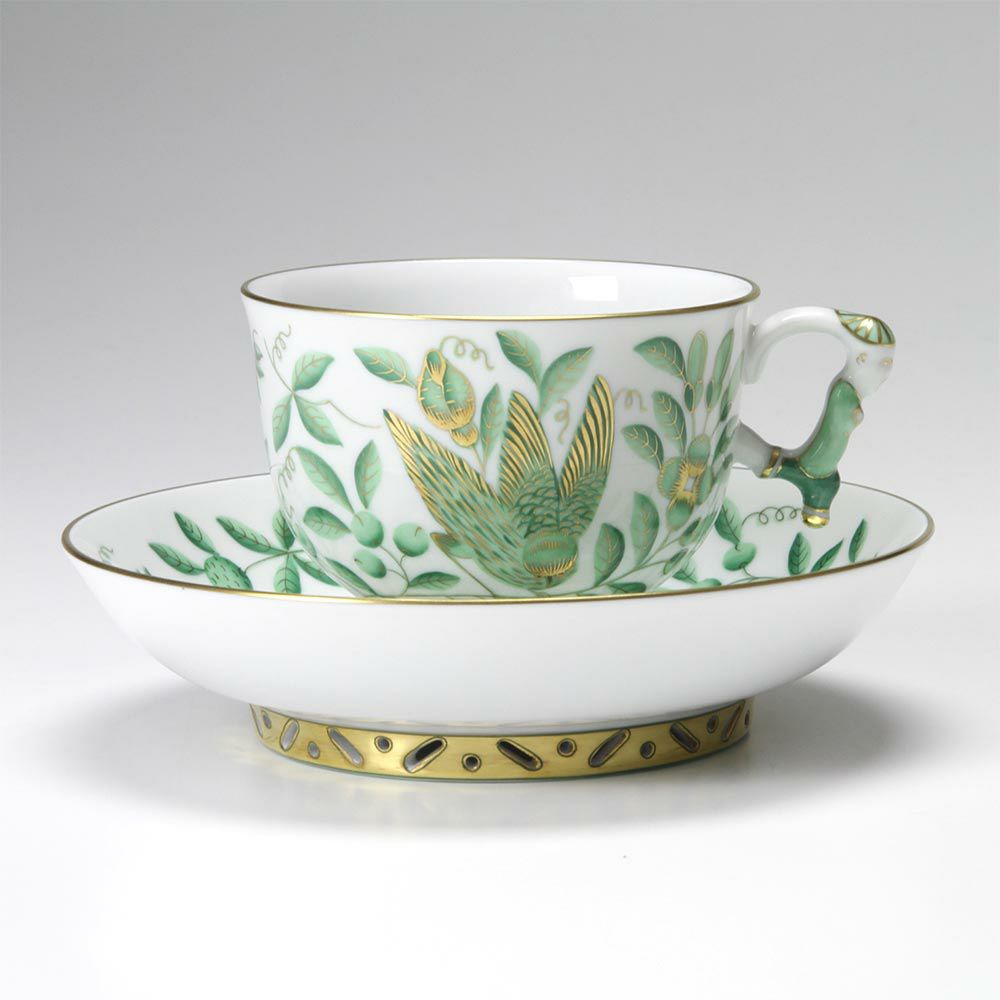 ヘレンド (HEREND) シノワズリ（中国趣味）羊歯文様金彩 FUG・03364-0