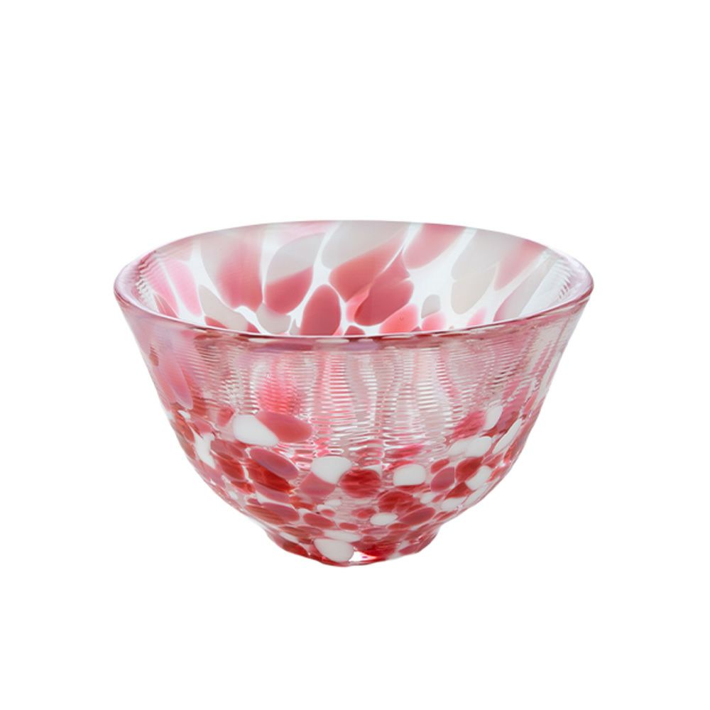 骨董 現代アート 北洋硝子 秋村実 作品 紫千巻 輪花碗 氷コップ 1客