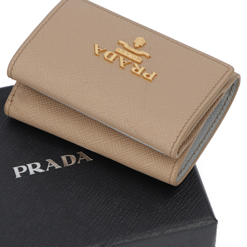 PRADA 三つ折り財布 サフィアーノ トライアングル バイカラー – LE CHIEN