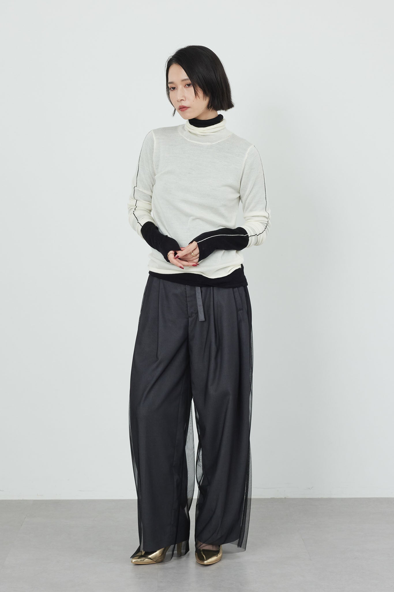 TRバイカラーパンツ