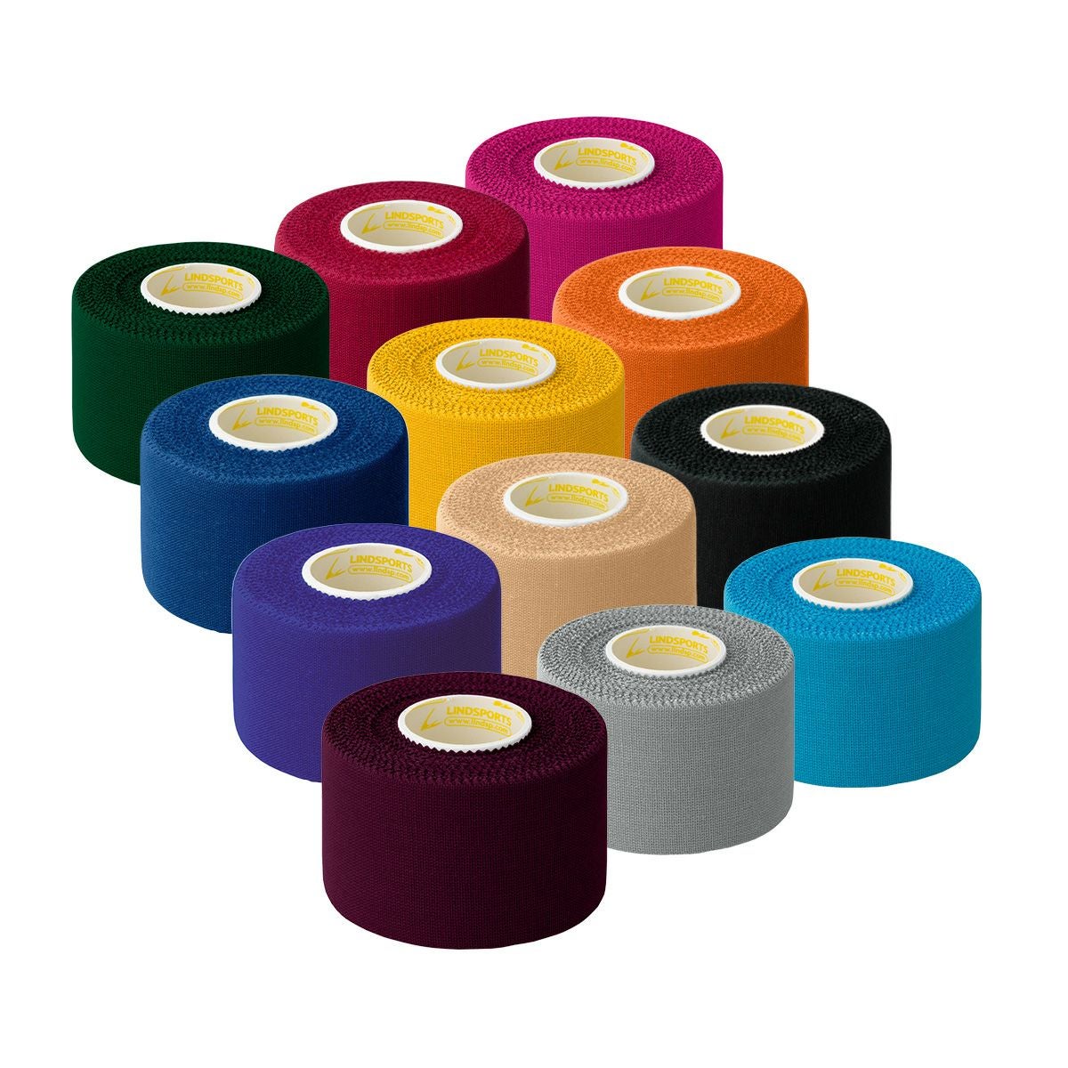 LINDSPORTS | 新カラー固定テープ 幅38mm 1本 | 非伸縮テーピング