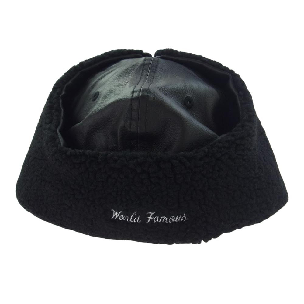 Supreme シュプリーム 22AW Leather Earflap Box Logo New Era Black