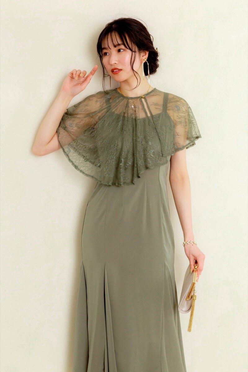 ☆新品☆ドリードール ボレロレイヤーレースドレ グリーンS Dorry Doll