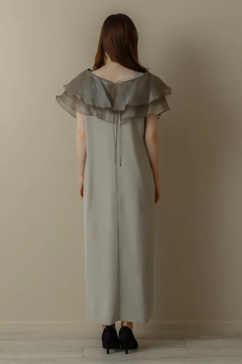 ミントのグロッシーラッフル付きドレス | ANDRESD | M | 結婚式