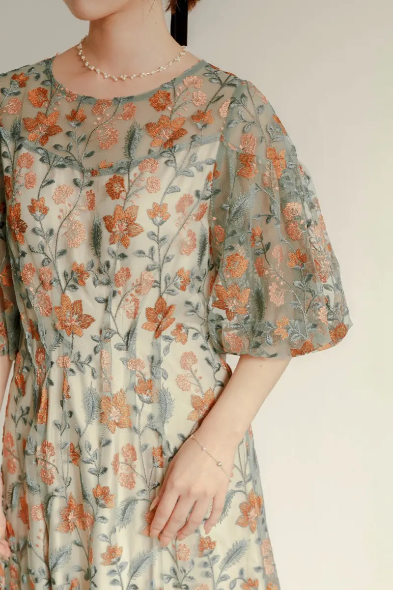 オレンジのブルーミーフラワードレス | Dorry doll | M | 結婚式