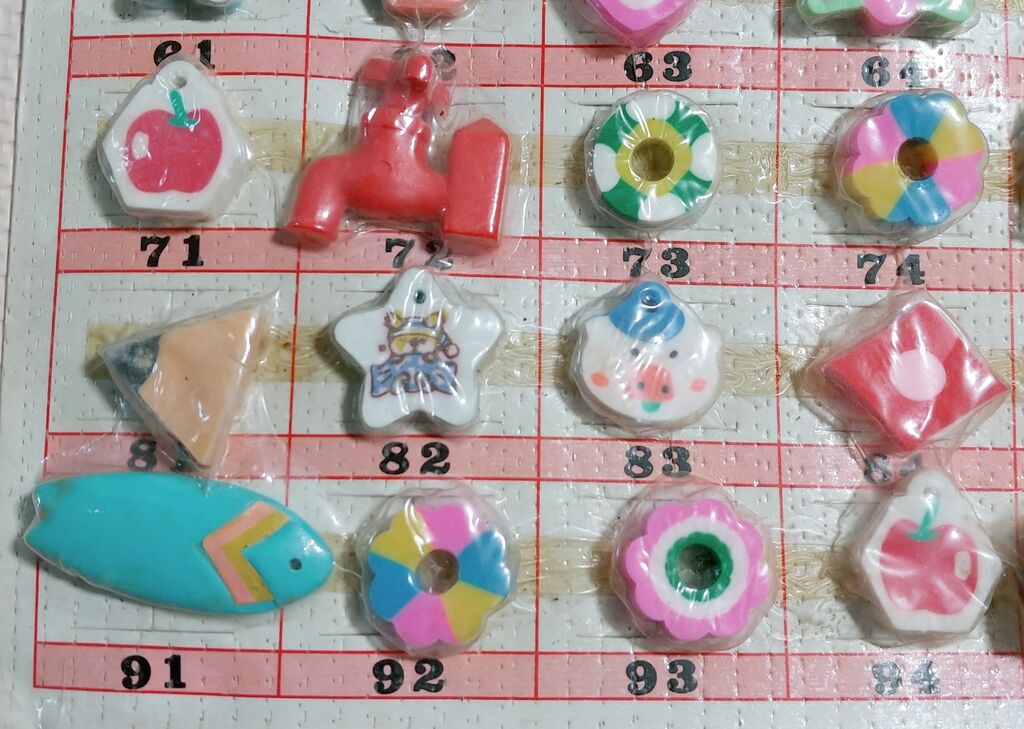 昭和レトロな消しゴムくじ引き きえるきえるジャンボ消ゴム当 駄菓子屋