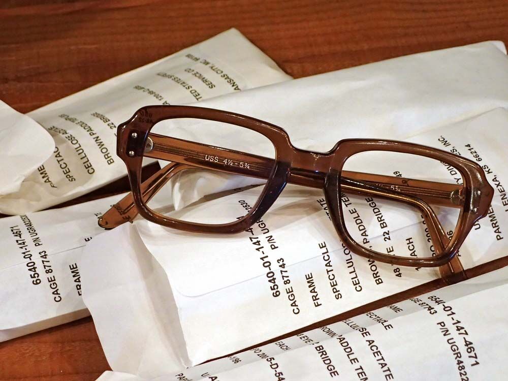 48 デッドストック 米軍 ミリタリー眼鏡 アメリカ製 USA製 メガネ