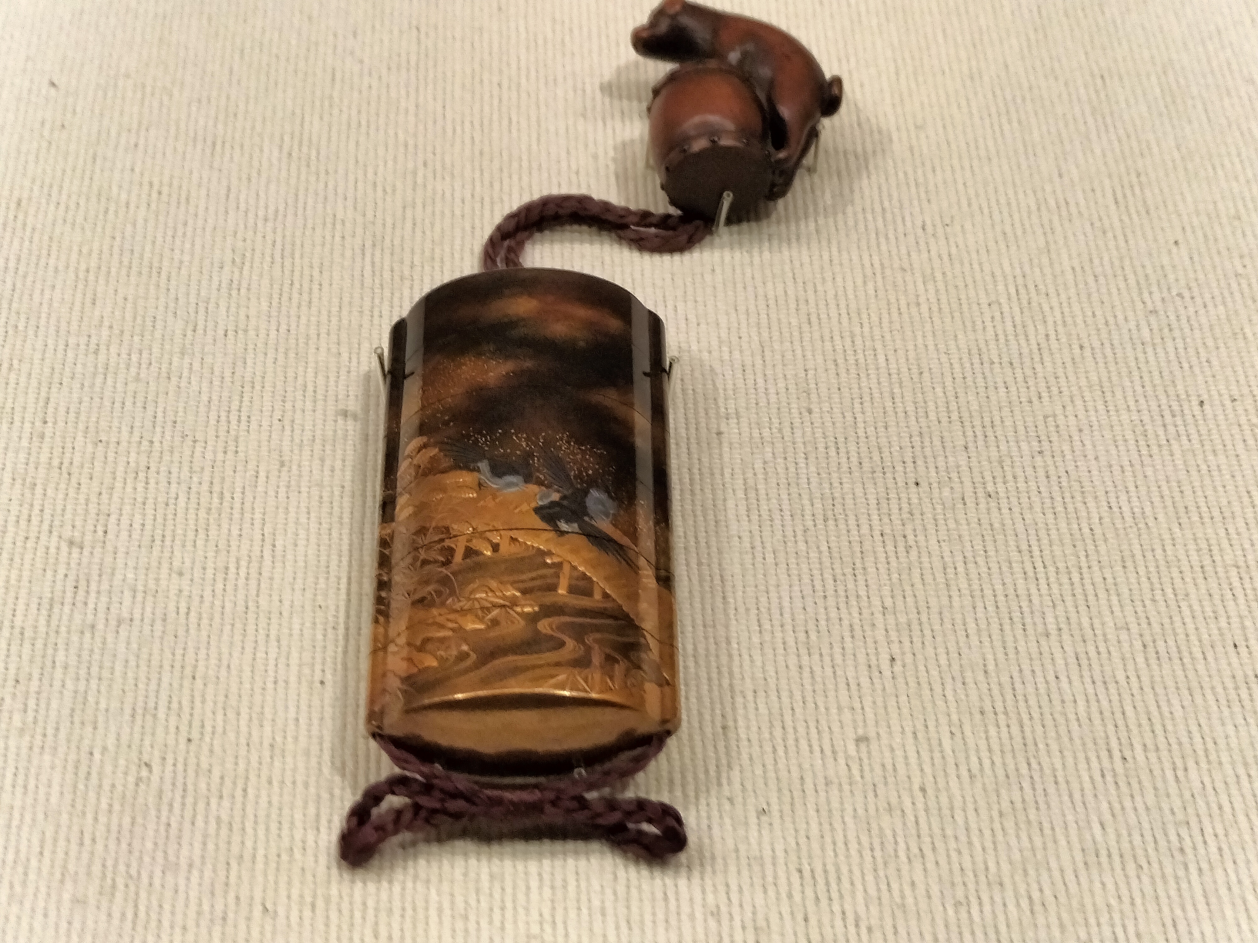 極上 置物 根付 印籠 天然素材 アンティーク 骨董 飾り物 古美術品