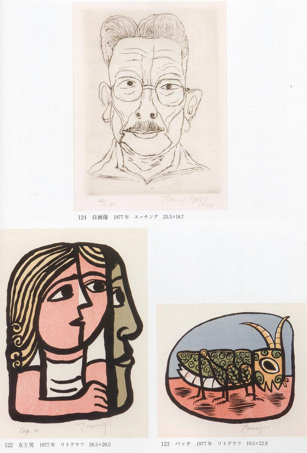 愚意鑿」BINBOUコレクションⅡ「図録」204 第43巻「北川民次展」②