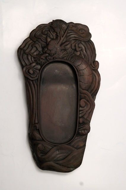 一茶刻銘 古硯 】 赤間石 江戸時代 古硯 赤間】 一茶刻銘 江戸時代