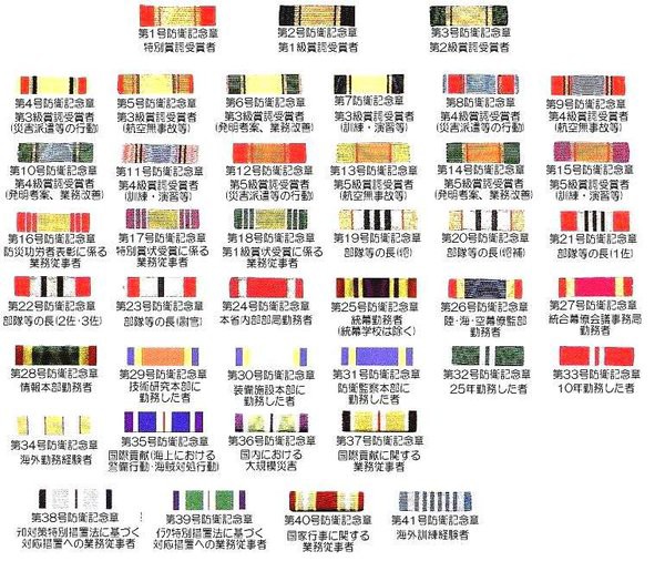 自衛隊 第五級防衛功労章 第15号防衛功労章（第5級