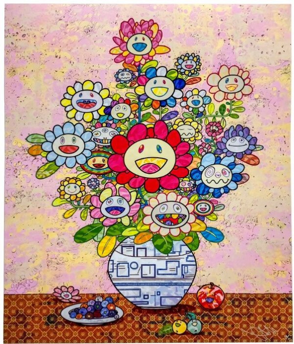 村上隆とトレカの世界 お花ぎっしり UR 村上隆とトレカの世界 サイン