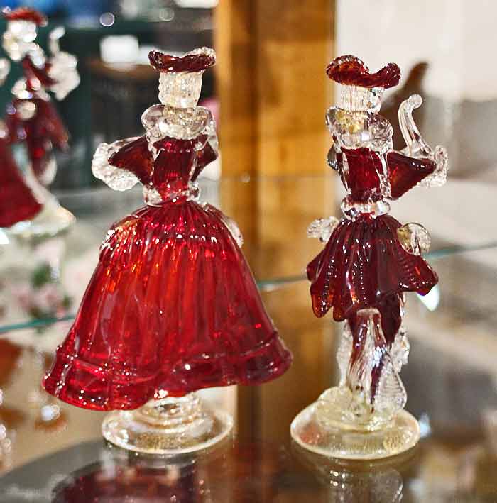 ガラス工芸 人形 ベネチアン ムラーノ グリーン ♯ベネチアングラス