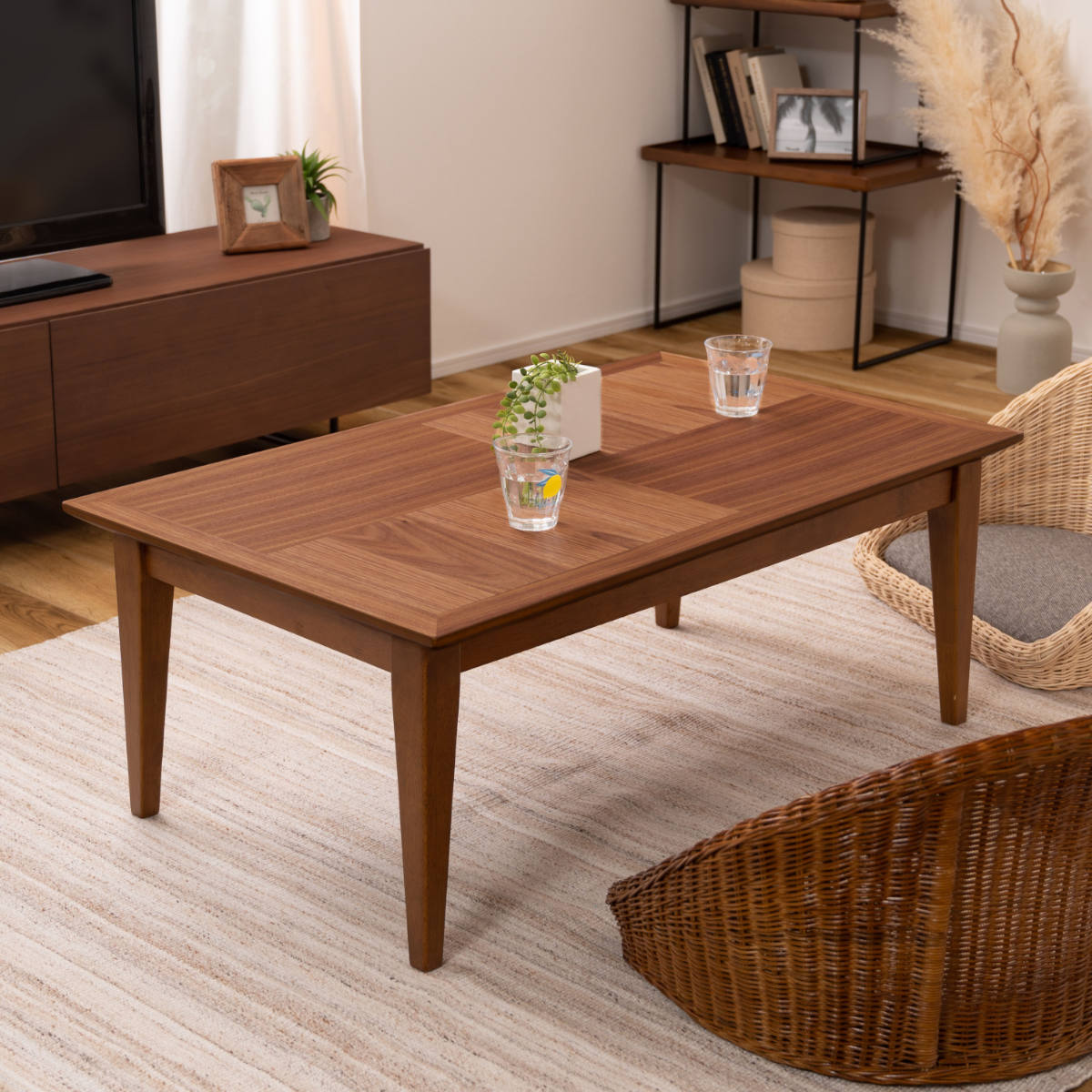 dショッピング |こたつ テーブル おしゃれ 長方形 シンプル 木目 （ 幅