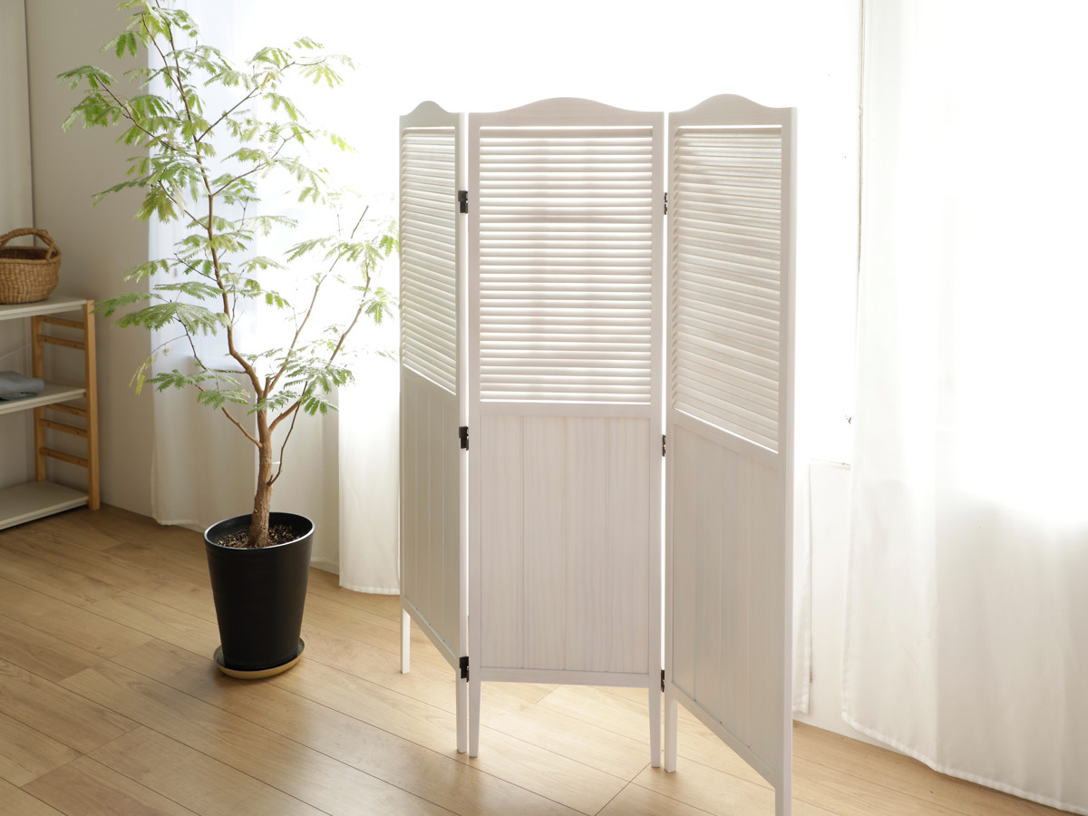 パーテーション 高さ135cm 3連 三つ折り 衝立 ミニヨン 天然木