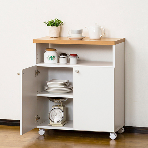 キッチンワゴン カウンターワゴン 背面化粧仕上げ 幅60cm （ キッチン