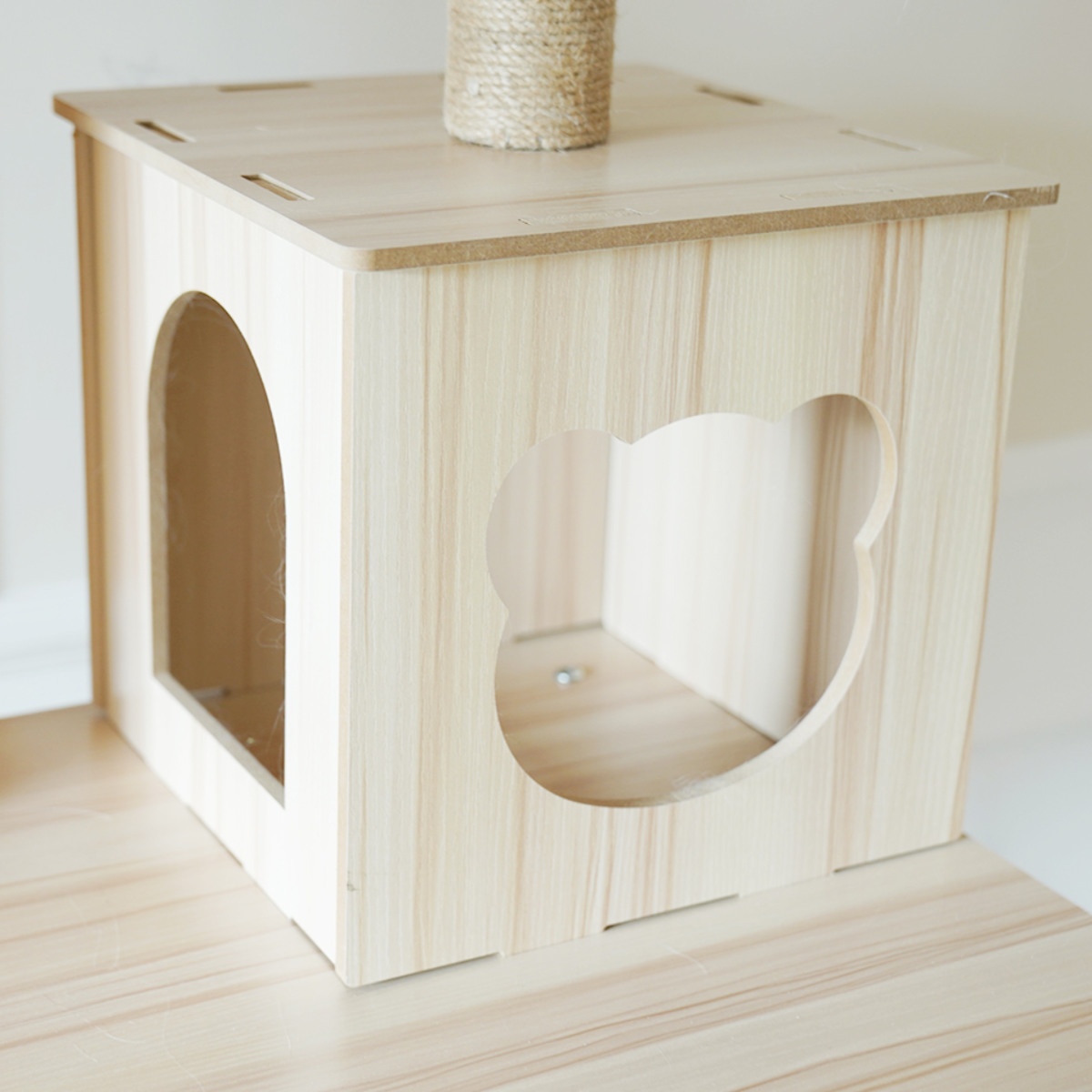 dショッピング |キャットタワー ねこぞく ポルカ 木製 据え置き