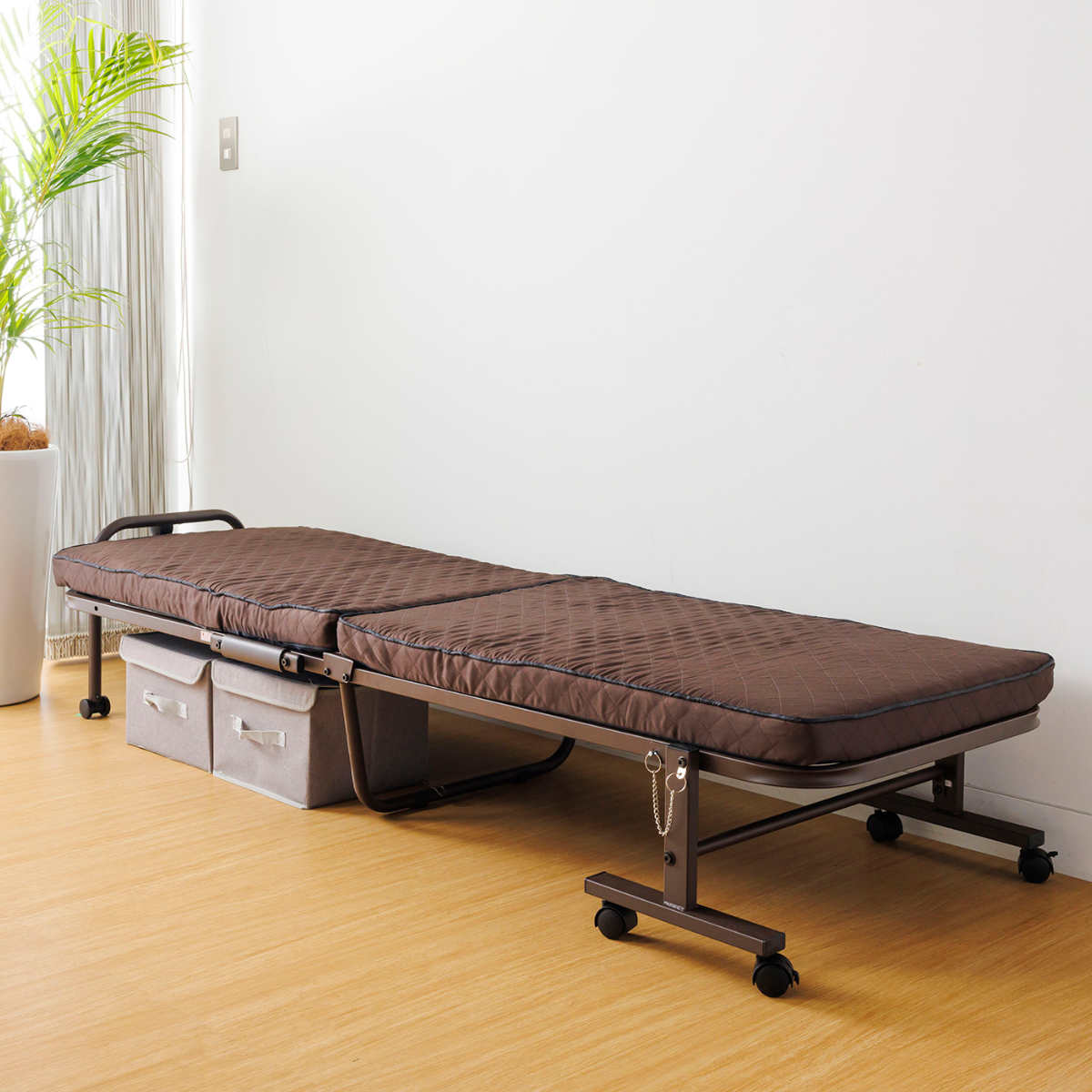 折りたたみベッド 幅65cm 14段階リクライニング コンパクト