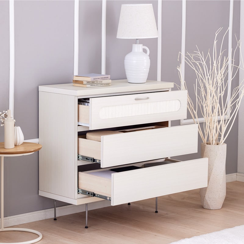 チェスト 日本製 76cm キャビネット タンス 洋服収納 コンパクト 脚