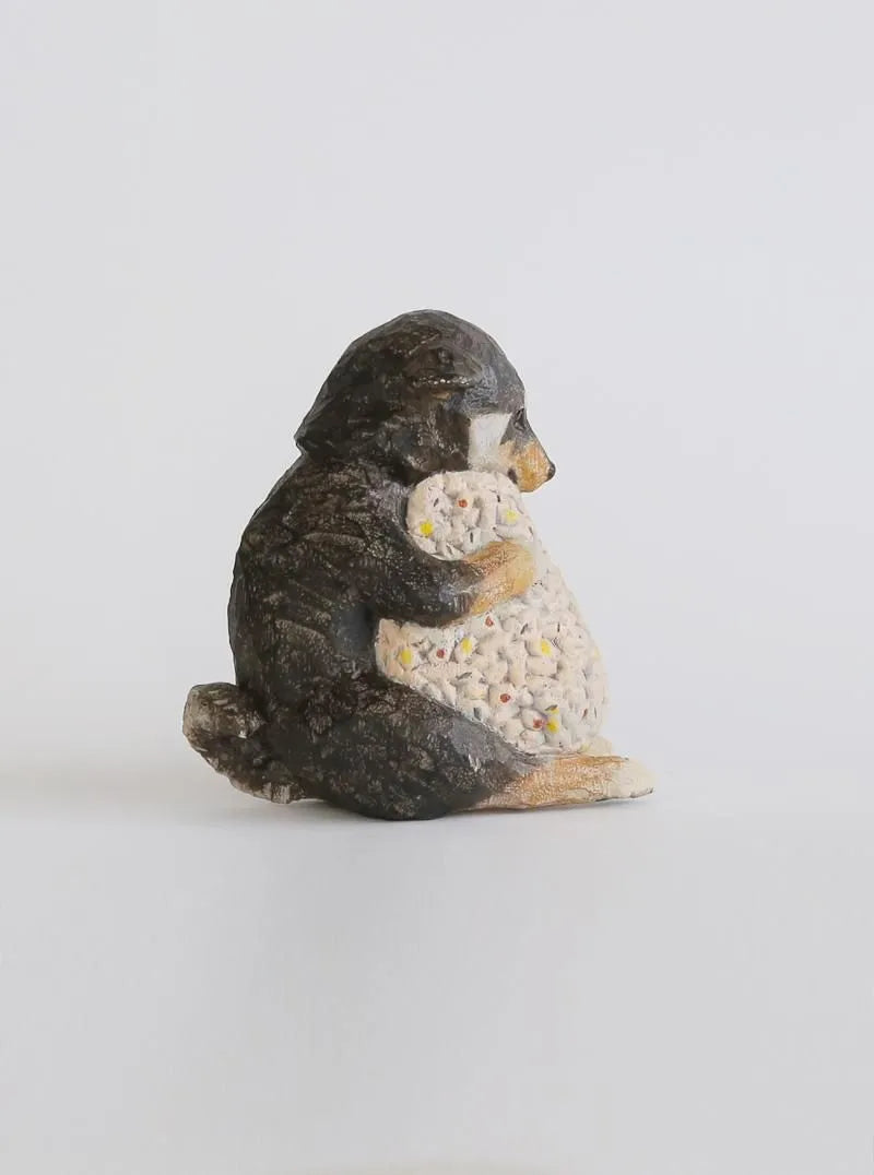 彫刻家 はしもとみお「月くんタッチ（ブロンズ像）」 はしもとみお木彫