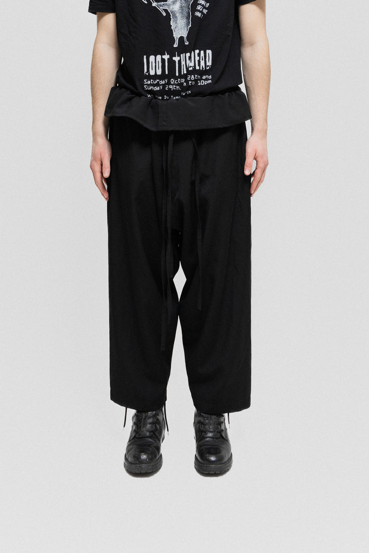 YOHJI YAMAMOTO POUR HOMME - SS14 Wide gabardine pants with a