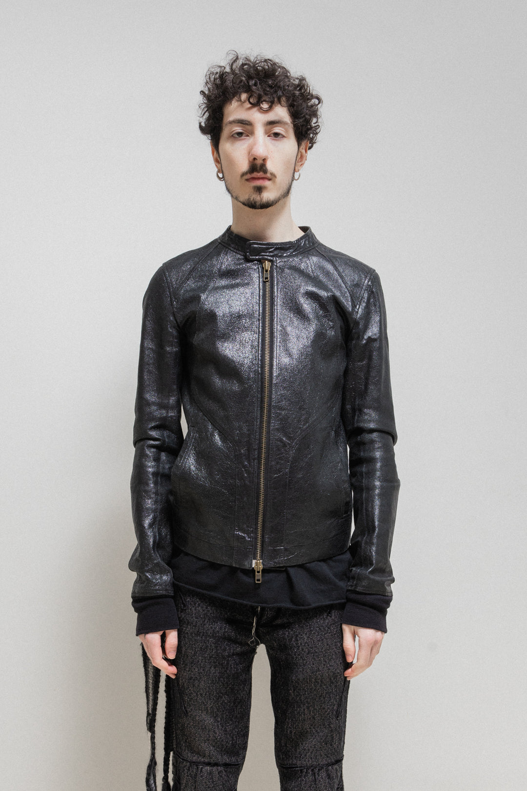 RICK OWENS - Mid 2000's Glittery Intarsia leather jacket – L'OBSCUR
